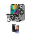 ieg™ iPhone 16 Pro Kılıf Nova Minimal Serisi - Siyah 3D Antistatik Mat Seramik Nano Ekran Koruyucu