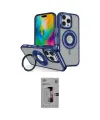 ieg™ iPhone 16 Pro Kılıf Nova Minimal Serisi - Siyah Bilvis 3D Mat Cam Ekran Koruyucu