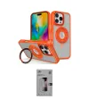 ieg™ iPhone 16 Pro Kılıf Nova Minimal Serisi - Siyah Bilvis 3D Mat Cam Ekran Koruyucu