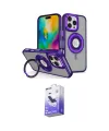 ieg™ iPhone 16 Pro Kılıf Nova Minimal Serisi - Siyah Bilvis 5in1 5D Magic Hayalet Cam Ekran Koruyucu