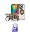 ieg™ iPhone 16 Pro Kılıf Nova Minimal Serisi - Siyah Bilvis 5in1 5D Magic Hayalet Cam Ekran Koruyucu