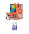 ieg™ iPhone 16 Pro Kılıf Nova Minimal Serisi - Siyah Bilvis 5in1 5D Magic Hayalet Cam Ekran Koruyucu