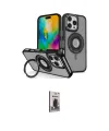 ieg™ iPhone 16 Pro Kılıf Nova Minimal Serisi - Siyah Bilvis Hayalet Cam Ekran Koruyucu