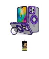ieg™ iPhone 16 Pro Kılıf Nova Minimal Serisi - Siyah Buffer Cam Ekran Koruyucu