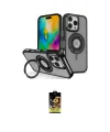 ieg™ iPhone 16 Pro Kılıf Nova Minimal Serisi - Siyah Buffer Cam Ekran Koruyucu