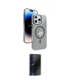 ieg™ iPhone 16 Pro Kılıf Nova Modern Prime - Siyah 3D Antistatik Hayalet Cam Ekran Koruyucu