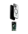 ieg™ iPhone 16 Pro Kılıf Pusula Form Serisi - Siyah 360 Mat Full Body Arka Koruyucu