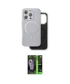 ieg™ iPhone 16 Pro Kılıf Pusula Işık Koleksiyonu - Şeffaf 360 Full Body Arka Koruyucu