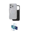 ieg™ iPhone 16 Pro Kılıf Pusula Işık Koleksiyonu - Siyah 3D Antistatik Cam Ekran Koruyucu