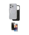 ieg™ iPhone 16 Pro Kılıf Pusula Işık Koleksiyonu - Siyah 3D Antistatik Mat Seramik Nano Ekran Koruyucu