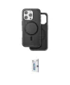 ieg™ iPhone 16 Pro Kılıf Pusula Işık Koleksiyonu - Siyah Bilvis 0.18mm Plus Cam Ekran Koruyucu