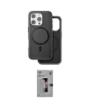 ieg™ iPhone 16 Pro Kılıf Pusula Işık Koleksiyonu - Siyah Bilvis 3D Mat Cam Ekran Koruyucu