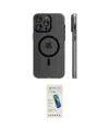 ieg™ iPhone 16 Pro Kılıf Pusula Minimal Koleksiyonu - Şeffaf Pasifik Cam Ekran Koruyucu