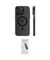 ieg™ iPhone 16 Pro Kılıf Pusula Minimal Koleksiyonu - Şeffaf Pasifik Cam Ekran Koruyucu