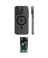 ieg™ iPhone 16 Pro Kılıf Pusula Minimal Koleksiyonu - Siyah 360 Mat Full Body Arka Koruyucu