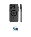 ieg™ iPhone 16 Pro Kılıf Pusula Minimal Koleksiyonu - Siyah 3D Antistatik Seramik Nano Ekran Koruyucu
