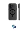 ieg™ iPhone 16 Pro Kılıf Pusula Minimal Koleksiyonu - Siyah 3D Antistatik Seramik Nano Ekran Koruyucu