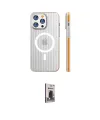 ieg™ iPhone 16 Pro Kılıf Pusula Minimal Koleksiyonu - Siyah Bilvis Hayalet Cam Ekran Koruyucu
