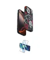 ieg™ iPhone 16 Pro Kılıf Siluet Doku - Siyah 3D Antistatik Cam Ekran Koruyucu