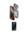 ieg™ iPhone 16 Pro Kılıf Siluet Doku - Siyah 3D Antistatik Hayalet Cam Ekran Koruyucu