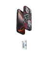 ieg™ iPhone 16 Pro Kılıf Siluet Doku - Siyah Bilvis 0.18mm Plus Cam Ekran Koruyucu