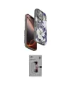 ieg™ iPhone 16 Pro Kılıf Siluet Doku - Siyah Bilvis 3D Mat Cam Ekran Koruyucu
