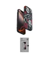 ieg™ iPhone 16 Pro Kılıf Siluet Doku - Siyah Bilvis 3D Mat Cam Ekran Koruyucu