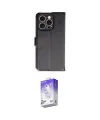 ieg™ iPhone 16 Pro Kılıf Siluet Işık Serisi - Siyah Bilvis 5in1 3D Magic Cam Ekran Koruyucu
