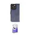 ieg™ iPhone 16 Pro Kılıf Siluet Işık Serisi - Siyah Bilvis 5in1 5D Magic Hayalet Cam Ekran Koruyucu