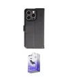 ieg™ iPhone 16 Pro Kılıf Siluet Işık Serisi - Siyah Bilvis 5in1 5D Magic Hayalet Cam Ekran Koruyucu