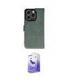ieg™ iPhone 16 Pro Kılıf Siluet Işık Serisi - Siyah Bilvis 5in1 5D Magic Hayalet Cam Ekran Koruyucu