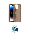 ieg™ iPhone 16 Pro Kılıf Siluet Minimal Prime - Siyah 3D Antistatik Cam Ekran Koruyucu