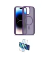 ieg™ iPhone 16 Pro Kılıf Siluet Minimal Prime - Siyah 3D Antistatik Cam Ekran Koruyucu