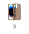 ieg™ iPhone 16 Pro Kılıf Siluet Minimal Prime - Siyah Bilvis 0.18mm Plus Cam Ekran Koruyucu