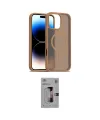 ieg™ iPhone 16 Pro Kılıf Siluet Minimal Prime - Siyah Bilvis 3D Mat Cam Ekran Koruyucu