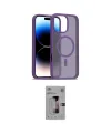 ieg™ iPhone 16 Pro Kılıf Siluet Minimal Prime - Siyah Bilvis 3D Mat Cam Ekran Koruyucu
