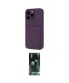 ieg™ iPhone 16 Pro Kılıf Vadi Çizgi Prime - Siyah 360 Mat Full Body Arka Koruyucu