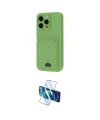 ieg™ iPhone 16 Pro Kılıf Vadi Çizgi Prime - Siyah 3D Antistatik Cam Ekran Koruyucu