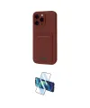 ieg™ iPhone 16 Pro Kılıf Vadi Çizgi Prime - Siyah 3D Antistatik Cam Ekran Koruyucu