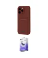 ieg™ iPhone 16 Pro Kılıf Vadi Çizgi Prime - Siyah Bilvis 5in1 5D Magic Hayalet Cam Ekran Koruyucu
