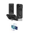 ieg™ iPhone 16 Pro Kılıf Vadi Form Prime - Siyah 3D Antistatik Cam Ekran Koruyucu