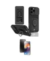 ieg™ iPhone 16 Pro Kılıf Vadi Form Prime - Siyah 3D Antistatik Mat Seramik Nano Ekran Koruyucu