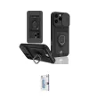 ieg™ iPhone 16 Pro Kılıf Vadi Form Prime - Siyah Bilvis 0.18mm Plus Cam Ekran Koruyucu