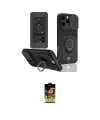 ieg™ iPhone 16 Pro Kılıf Vadi Form Prime - Siyah Buffer Cam Ekran Koruyucu