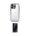 ieg™ iPhone 16 Pro Kılıf Vadi Minimal - Siyah 3D Antistatik Hayalet Cam Ekran Koruyucu