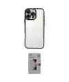 ieg™ iPhone 16 Pro Kılıf Vadi Minimal - Siyah Bilvis 3D Mat Cam Ekran Koruyucu