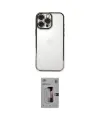 ieg™ iPhone 16 Pro Kılıf Vadi Minimal - Siyah Bilvis 3D Mat Cam Ekran Koruyucu