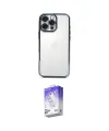ieg™ iPhone 16 Pro Kılıf Vadi Minimal - Siyah Bilvis 5in1 3D Magic Cam Ekran Koruyucu