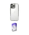 ieg™ iPhone 16 Pro Kılıf Vadi Minimal - Siyah Bilvis 5in1 3D Magic Cam Ekran Koruyucu