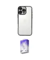 ieg™ iPhone 16 Pro Kılıf Vadi Minimal - Siyah Bilvis 5in1 3D Magic Cam Ekran Koruyucu
